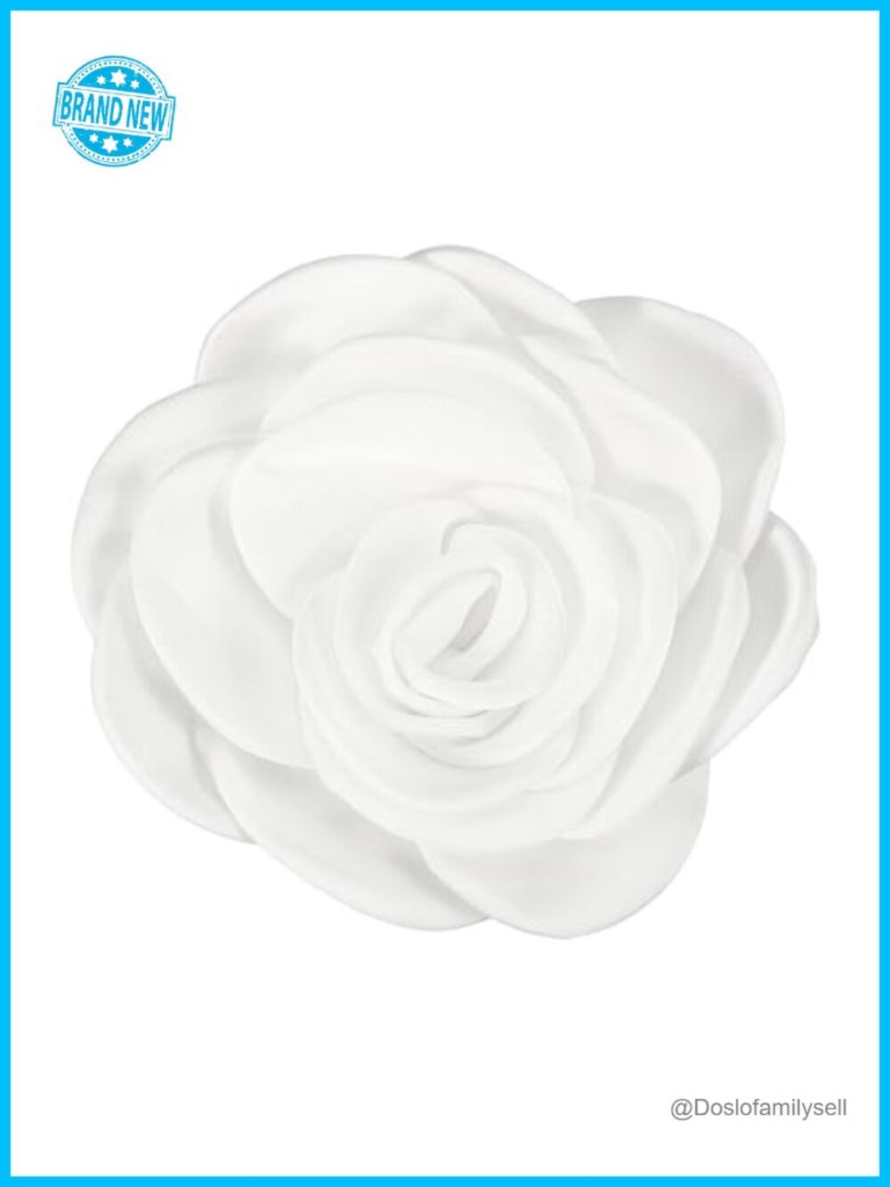 Satin Camellia Flower Brooch Pin Hair Clip